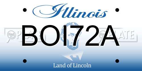 BOI72A Illinois License Plate