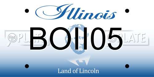 BOII05 Illinois License Plate