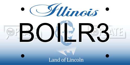 BOILR3 Illinois License Plate