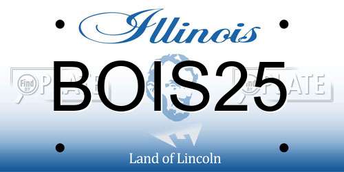 BOIS25 Illinois License Plate