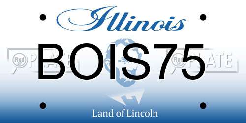 BOIS75 Illinois License Plate