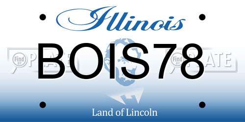 BOIS78 Illinois License Plate