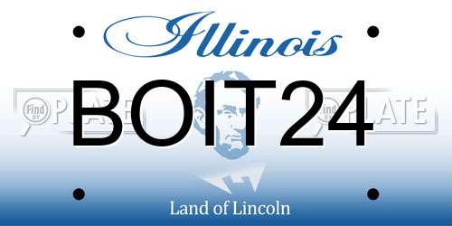 BOIT24 Illinois License Plate