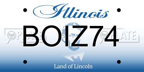 BOIZ74 Illinois License Plate