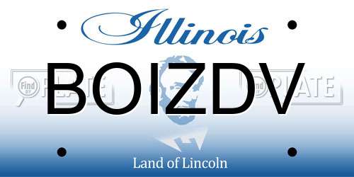 BOIZDV Illinois License Plate