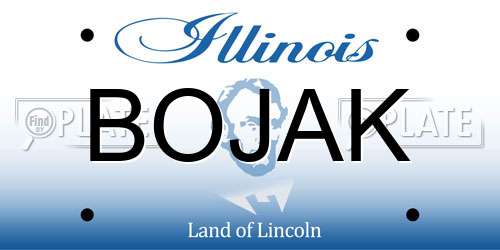 BOJAK Illinois License Plate