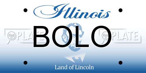 BOLO Illinois License Plate