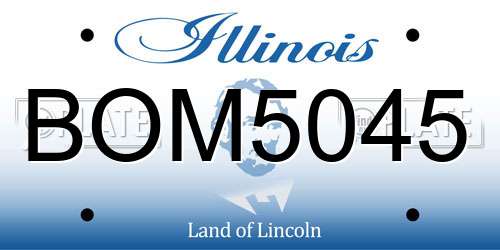 BOM5045 Illinois License Plate