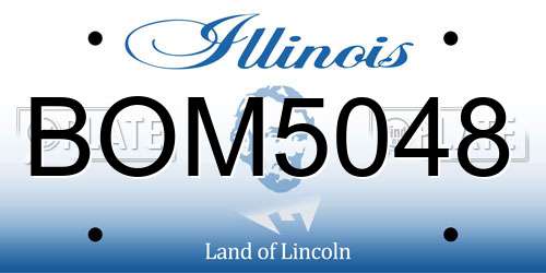 BOM5048 Illinois License Plate