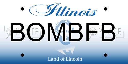 BOMBFB Illinois License Plate