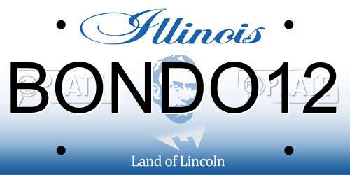 BONDO12 Illinois License Plate