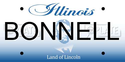 BONNELL Illinois License Plate
