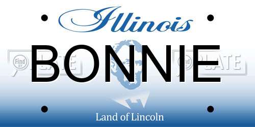 BONNIE Illinois License Plate
