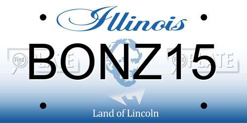 BONZ15 Illinois License Plate