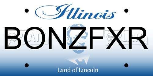 BONZFXR Illinois License Plate