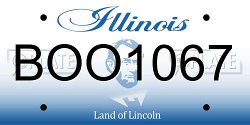 BOO1067 Illinois License Plate