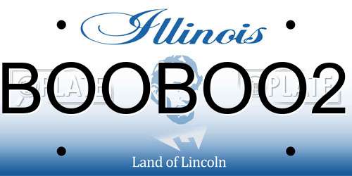 BOOBOO2 Illinois License Plate