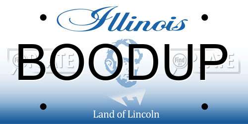 BOODUP Illinois License Plate