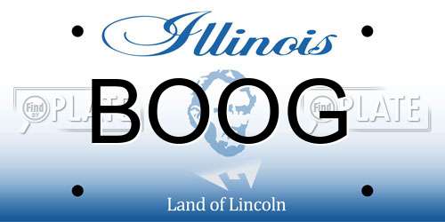 BOOG Illinois License Plate