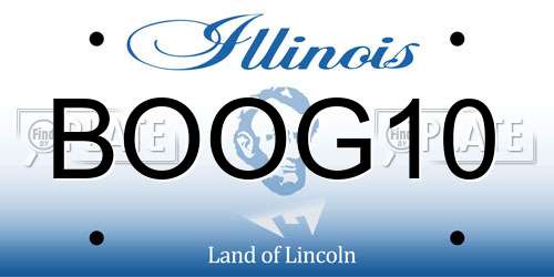 BOOG10 Illinois License Plate