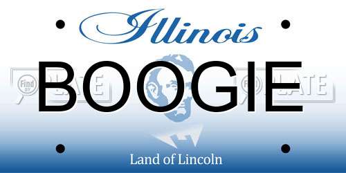 BOOGIE Illinois License Plate