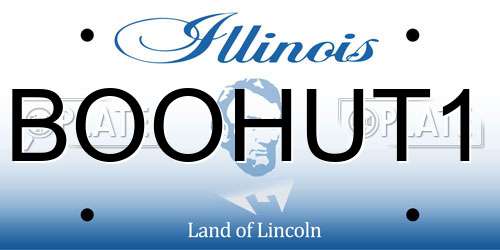 BOOHUT1 Illinois License Plate