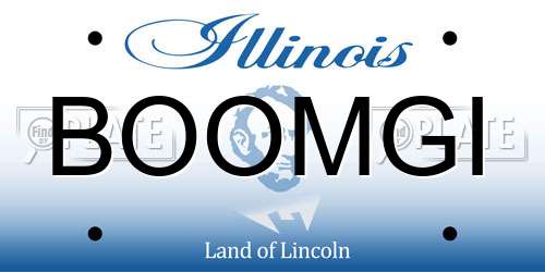 BOOMGI Illinois License Plate