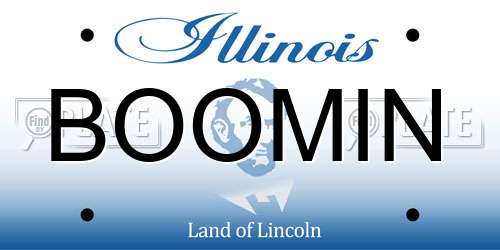 BOOMIN Illinois License Plate