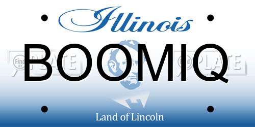 BOOMIQ Illinois License Plate