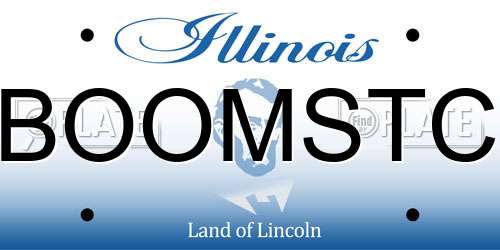 BOOMSTC Illinois License Plate