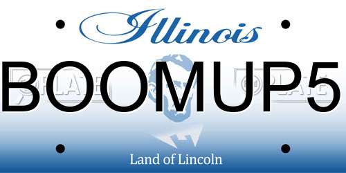 BOOMUP5 Illinois License Plate
