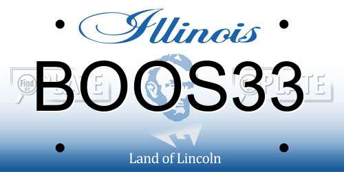 BOOS33 Illinois License Plate