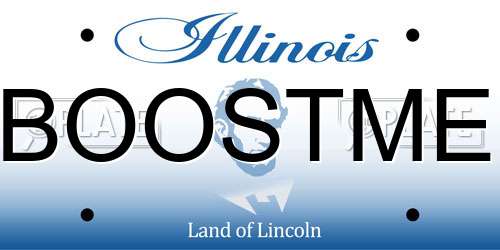 BOOSTME Illinois License Plate