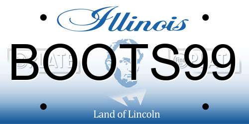 BOOTS99 Illinois License Plate