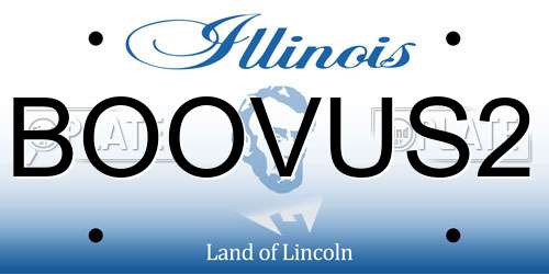 BOOVUS2 Illinois License Plate