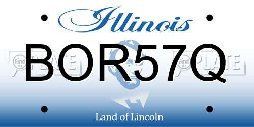 BOR57Q Illinois License Plate
