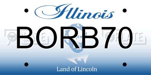 BORB70 Illinois License Plate