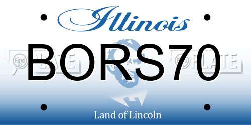 BORS70 Illinois License Plate