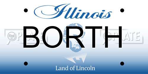 BORTH Illinois License Plate