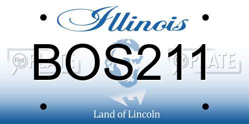 BOS211 Illinois License Plate