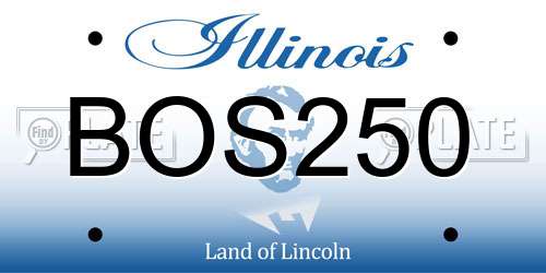 BOS250 Illinois License Plate