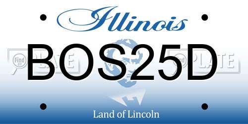 BOS25D Illinois License Plate