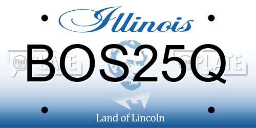 BOS25Q Illinois License Plate