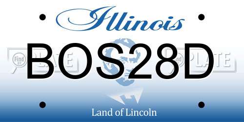 BOS28D Illinois License Plate