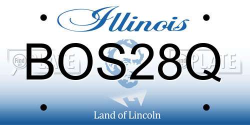 BOS28Q Illinois License Plate