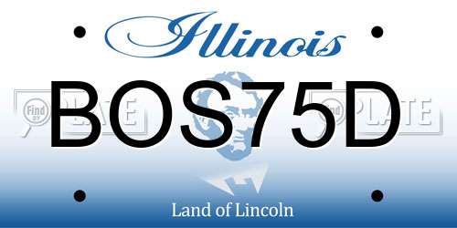 BOS75D Illinois License Plate