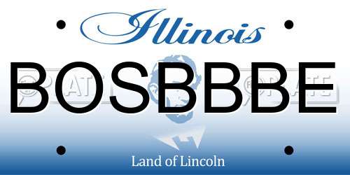 BOSBBBE Illinois License Plate