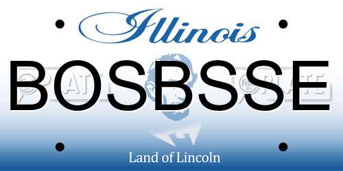 BOSBSSE Illinois License Plate