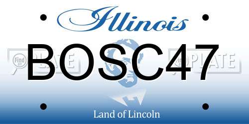 BOSC47 Illinois License Plate