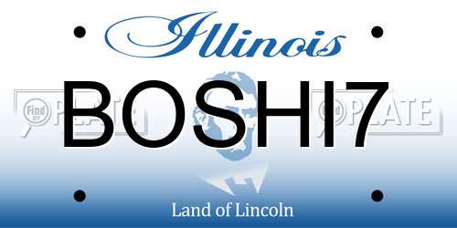 BOSHI7 Illinois License Plate